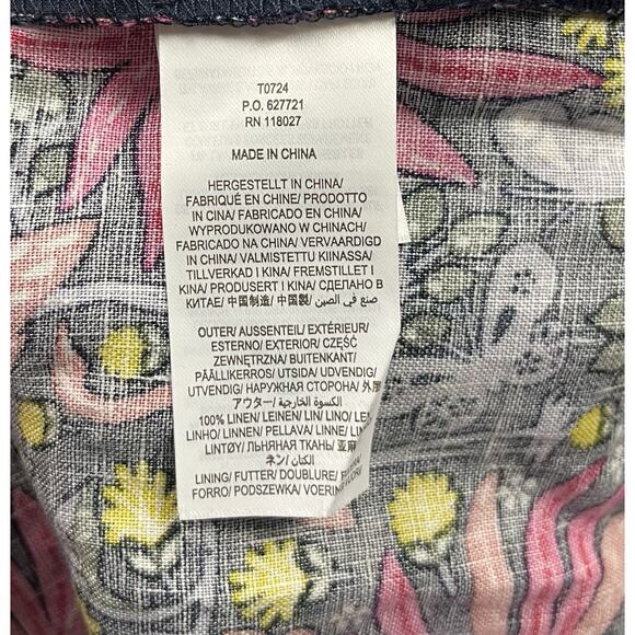 Boden Jemima Tropical Charm Linen Wide Leg Jumpsuit Size 14 Resort Vacation Boho - Picture 8 of 8